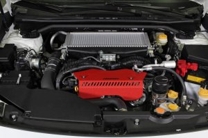 Subaru WRX Pulley Cover - Perrin Performance - TALL - For Use w/o PERRIN AOS - Red - `22-`25